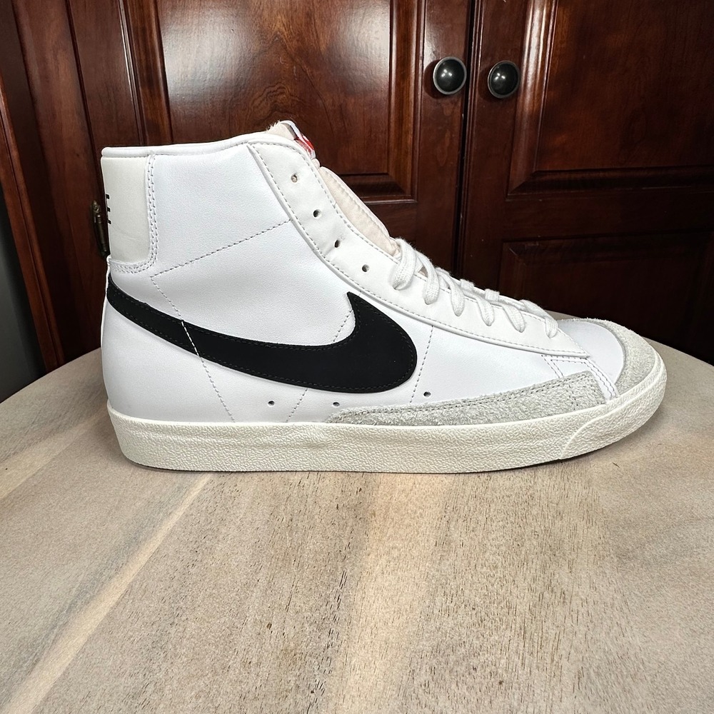 New Nike Blazer Mid 77 Vintage White Black BQ6806-100 Men Size 13 - Picture 5 of 12